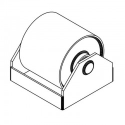 Rouleau benne acier Ø 200mm avec cage H 243mm ep 8mm Classe 2