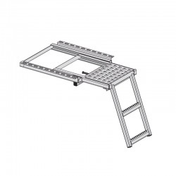 Escabeau téléscopique 2 marches