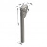 Poteau relevable pare-cycliste